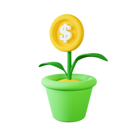 Planta de dinero  3D Icon