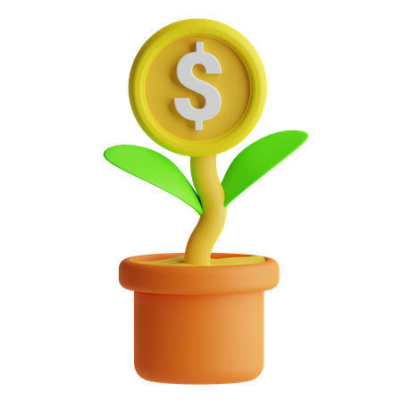 Planta de dinero  3D Icon