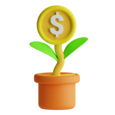 Planta de dinero  3D Icon