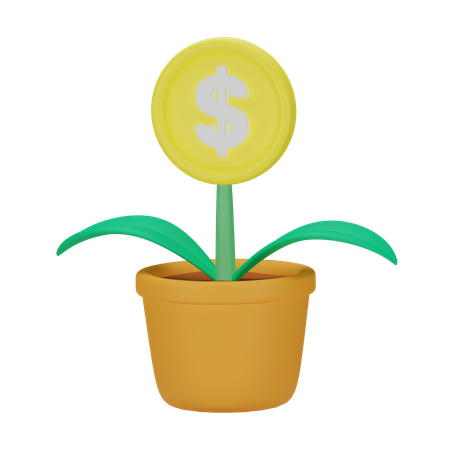 Planta de dinero  3D Icon