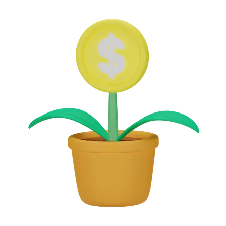 Planta de dinero  3D Icon