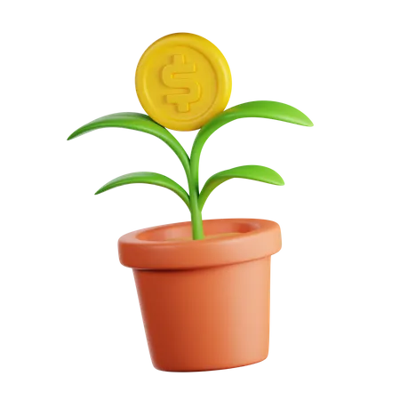 Planta de dinero  3D Icon