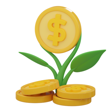 Planta de dinero  3D Icon