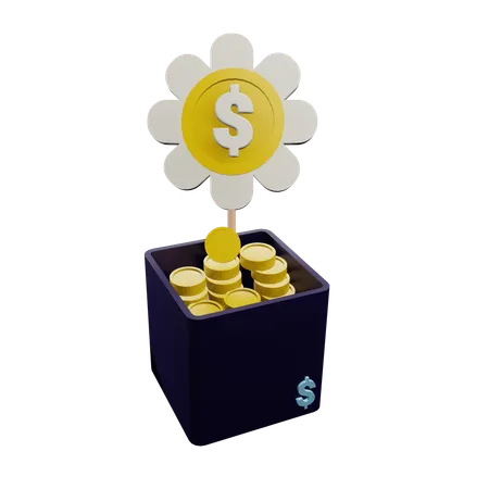 Planta de dinero  3D Icon