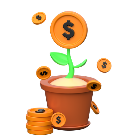 Planta de dinero  3D Icon