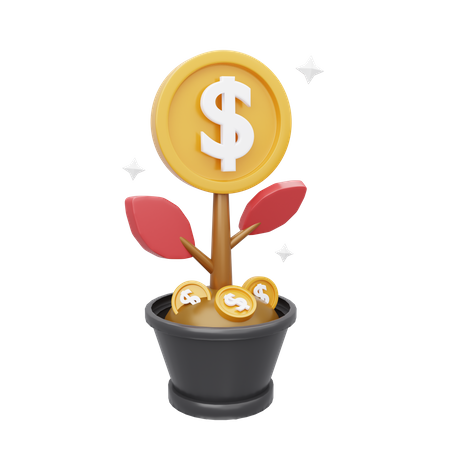 Planta de dinero  3D Icon