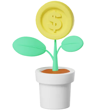 Planta de dinero  3D Icon