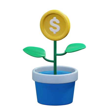 Planta de dinero  3D Icon