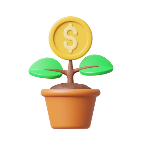 Planta de dinero  3D Icon