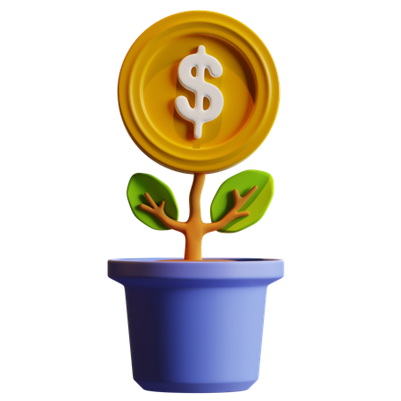 Planta de dinero  3D Icon