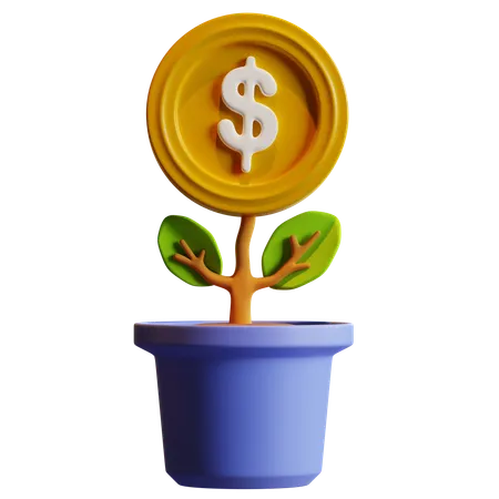 Planta de dinero  3D Icon