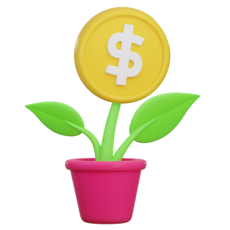 Planta de dinero  3D Icon