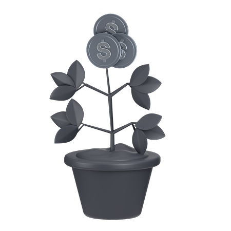 Planta de dinero  3D Icon