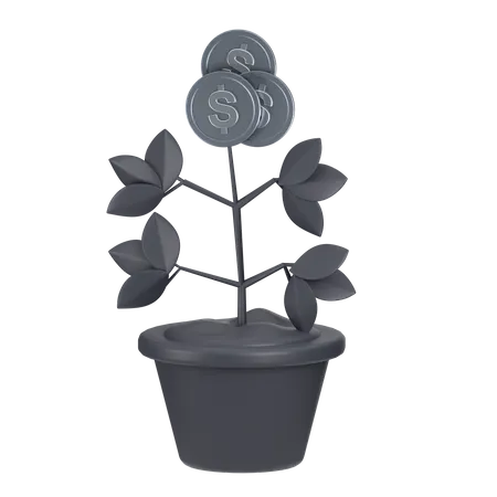 Planta de dinero  3D Icon