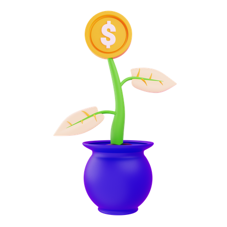 Planta de dinero  3D Icon