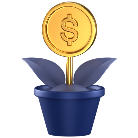 Planta de dinero  3D Icon