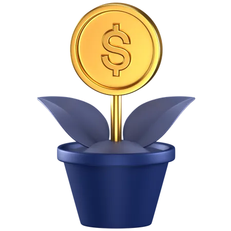 Planta de dinero  3D Icon