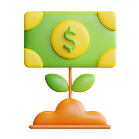 Planta de dinero  3D Icon