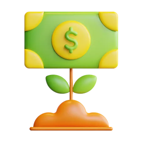 Planta de dinero  3D Icon