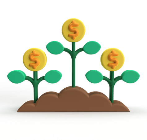 Planta de dinero  3D Icon