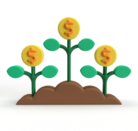 Planta de dinero  3D Icon