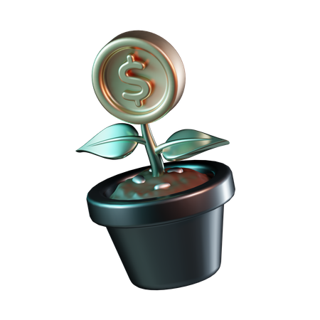 Planta de dinheiro  3D Icon