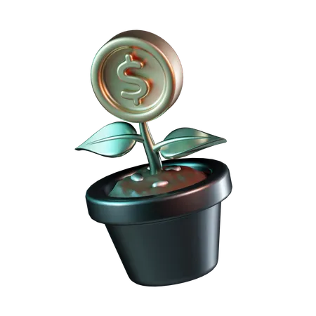 Planta de dinheiro  3D Icon