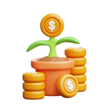 Planta de dinheiro  3D Icon