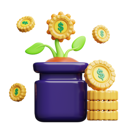 Planta de dólar  3D Icon