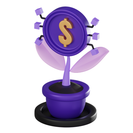 Planta de dólar  3D Icon