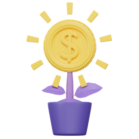 Planta de dólar  3D Icon