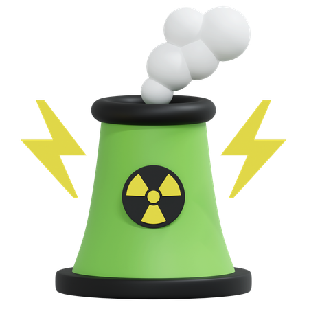 Planta de energía nuclear  3D Icon