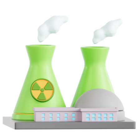 Planta de energía nuclear  3D Icon