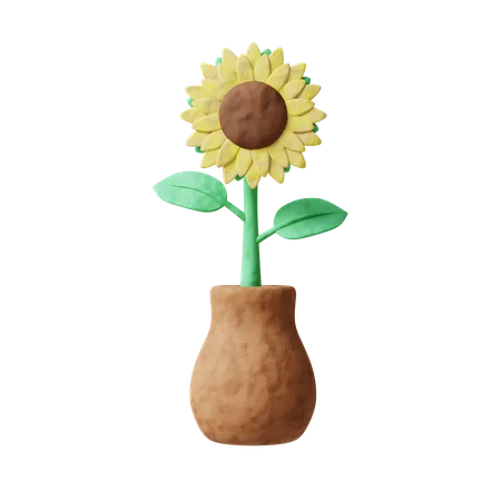 Planta de girasol  3D Icon