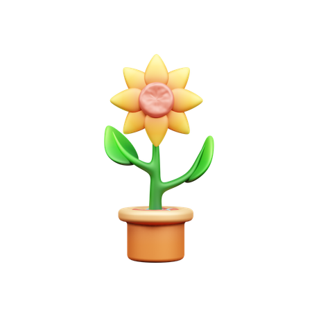 Planta de girasol  3D Icon