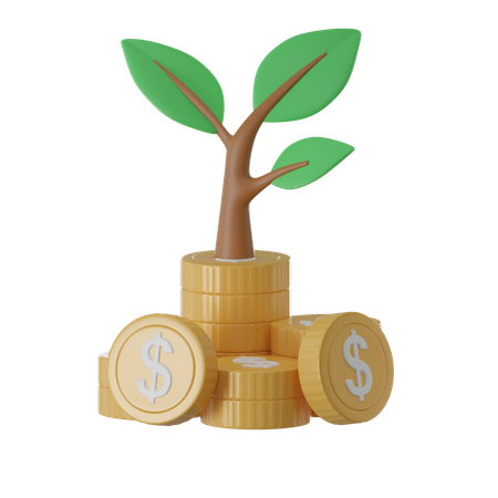 Planta de investimento  3D Icon