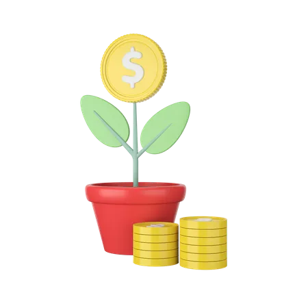 Planta de investimento  3D Icon