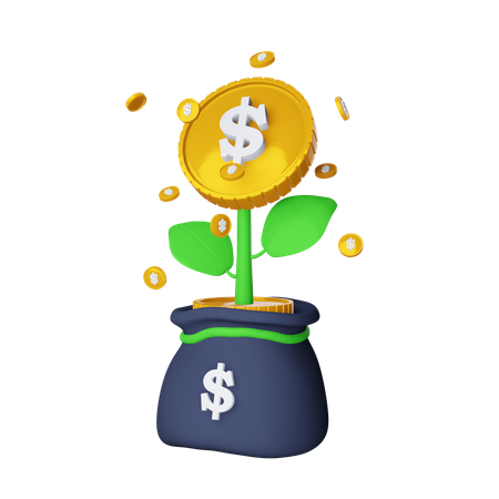 Planta de dinero  3D Icon