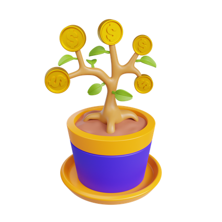 Planta de dinero  3D Icon