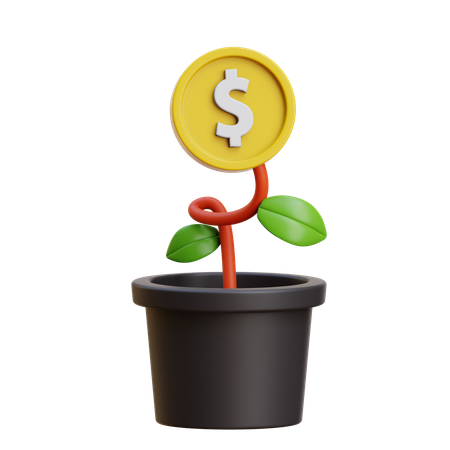 Planta de dinero  3D Icon