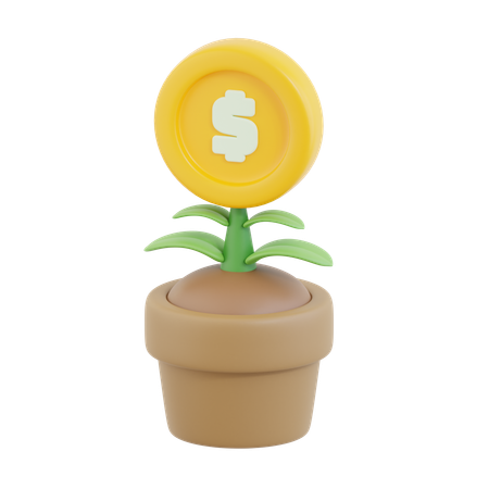 Planta de dinero  3D Icon