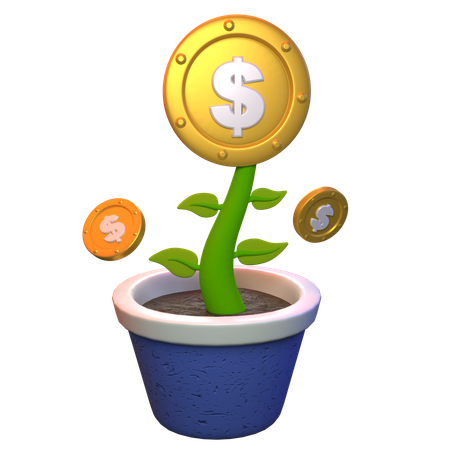 Planta de dinero  3D Icon