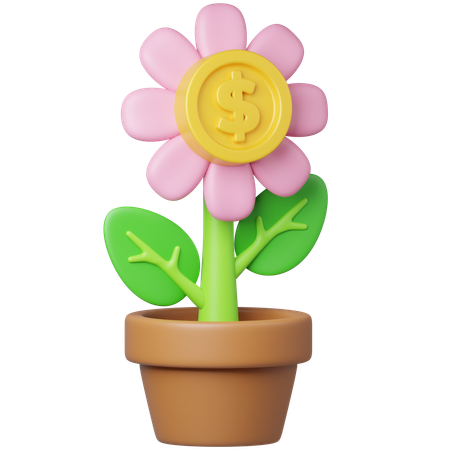 Planta de dinero  3D Icon