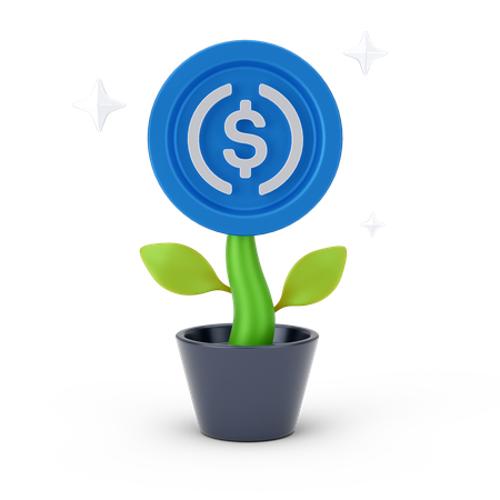 Planta del dólar  3D Icon