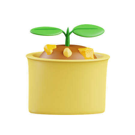 Plante dentro do Pollibag  3D Icon