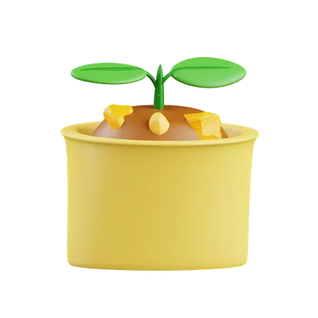 Plante dentro do Pollibag  3D Icon