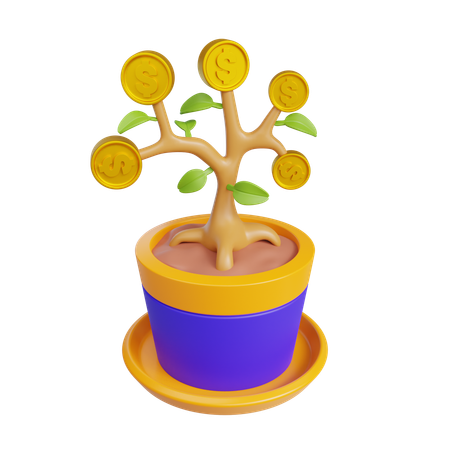 Planta de dinheiro  3D Icon