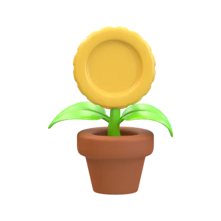 Planta de dinheiro  3D Illustration