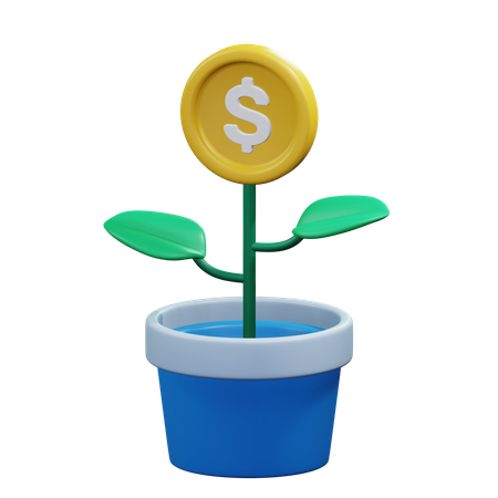 Planta de dinheiro  3D Icon