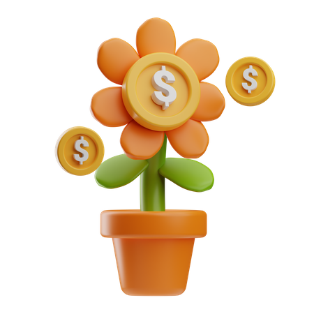 Planta de dinheiro  3D Icon